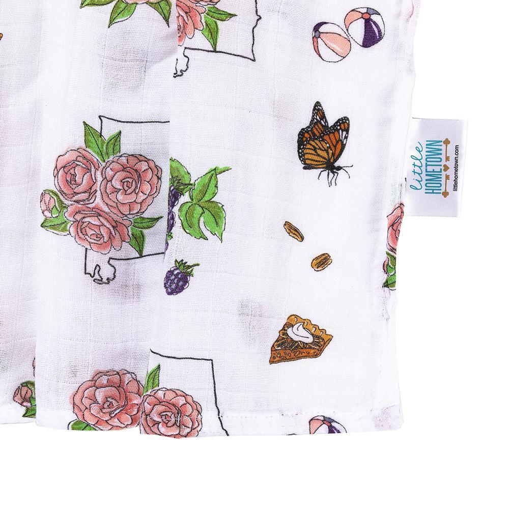 Alabama Baby Muslin Swaddle Blanket (Floral)