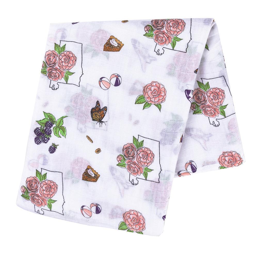 Alabama Baby Muslin Swaddle Blanket (Floral)