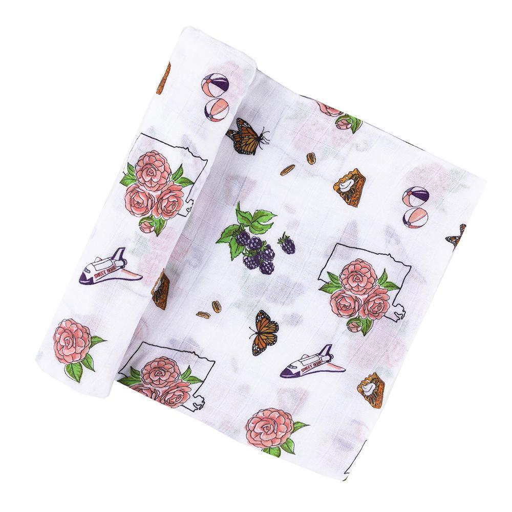 Alabama Baby Muslin Swaddle Blanket (Floral)
