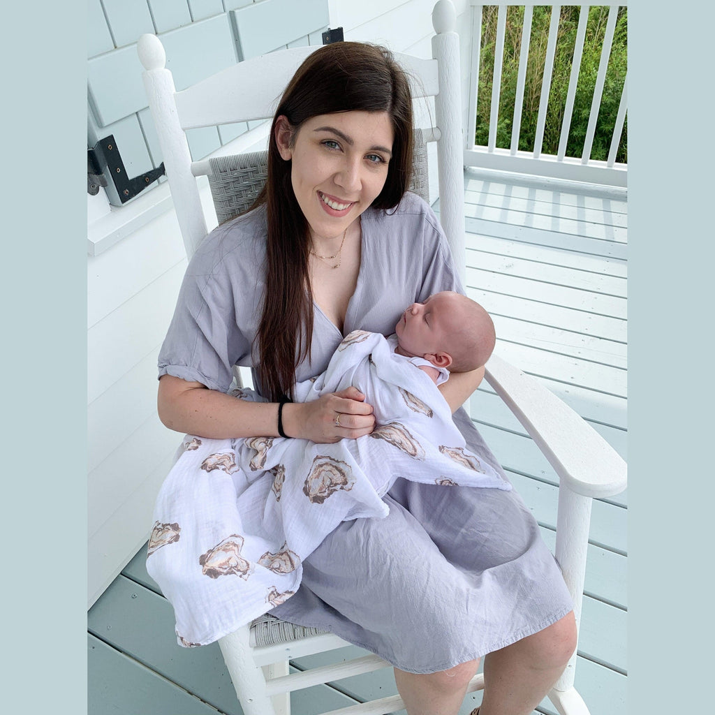 Aw, Shucks! Oyster Baby Muslin Swaddle Blanket