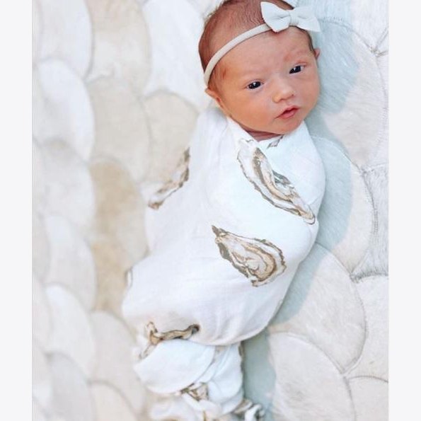 Aw, Shucks! Oyster Baby Muslin Swaddle Blanket