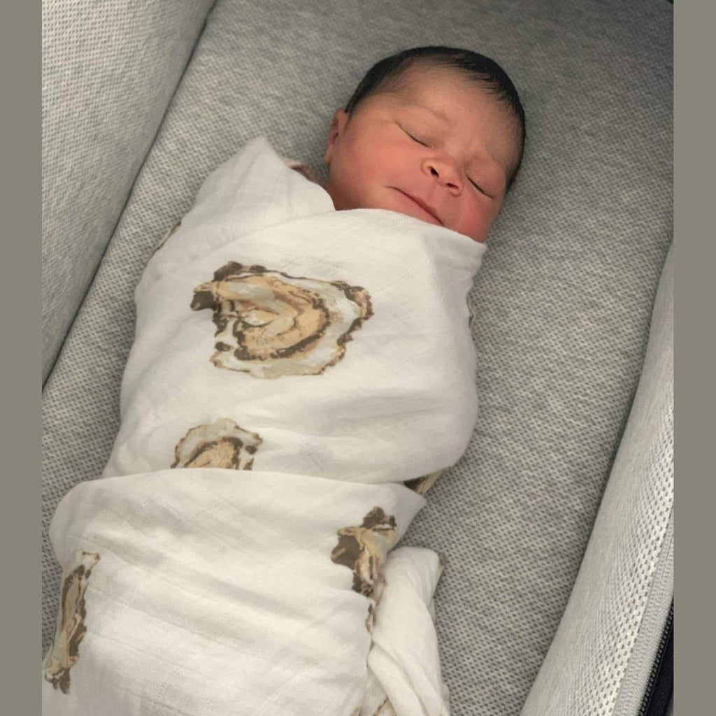 Aw, Shucks! Oyster Baby Muslin Swaddle Blanket