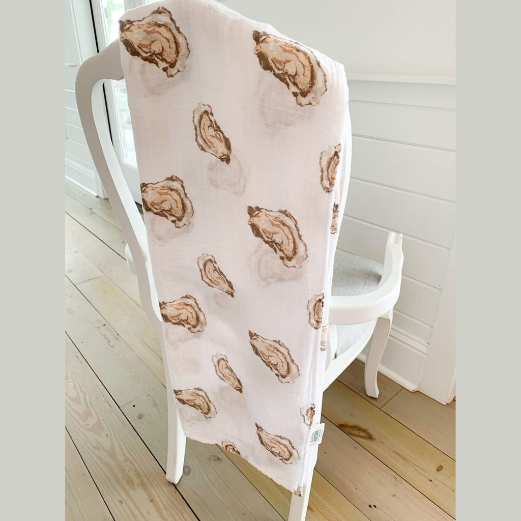 Aw, Shucks! Oyster Baby Muslin Swaddle Blanket