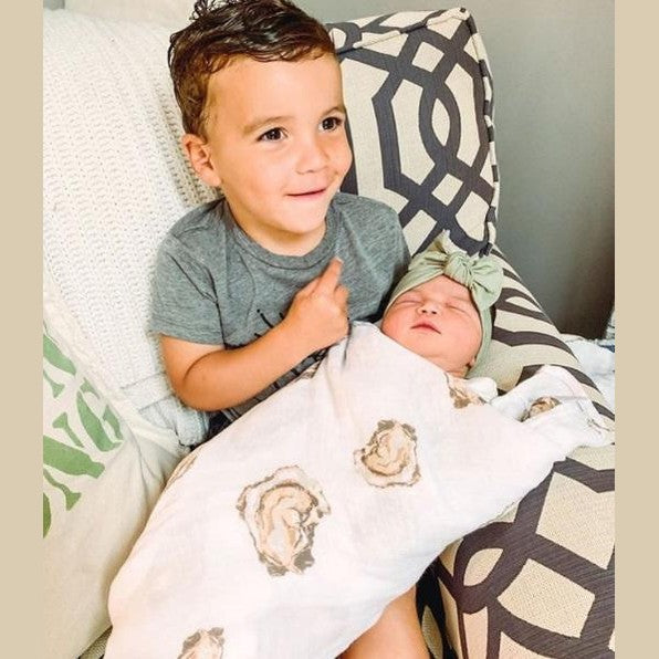 Aw, Shucks! Oyster Baby Muslin Swaddle Blanket