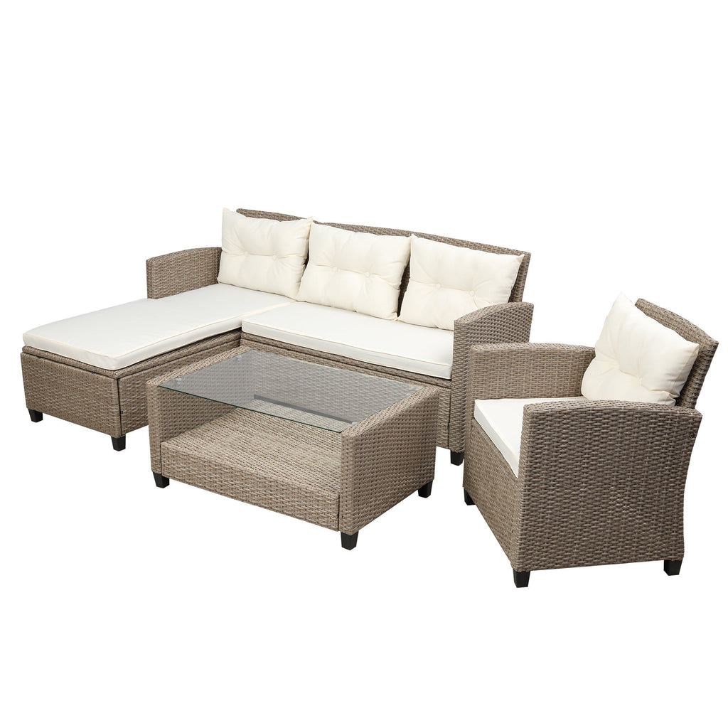 Set of 4 Piece Outdoor, Patio Furniture