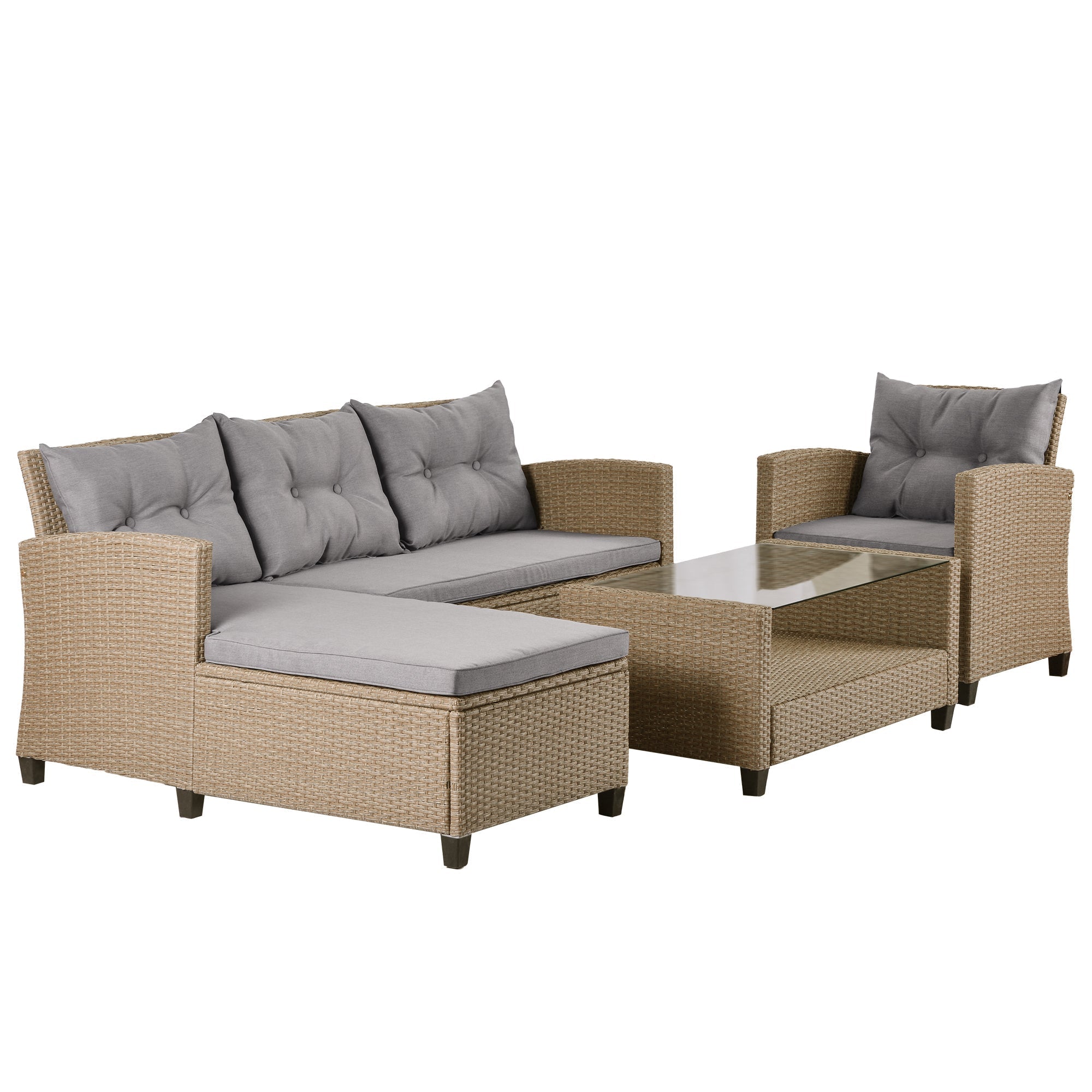 Set of 4 Piece Outdoor, Patio Furniture