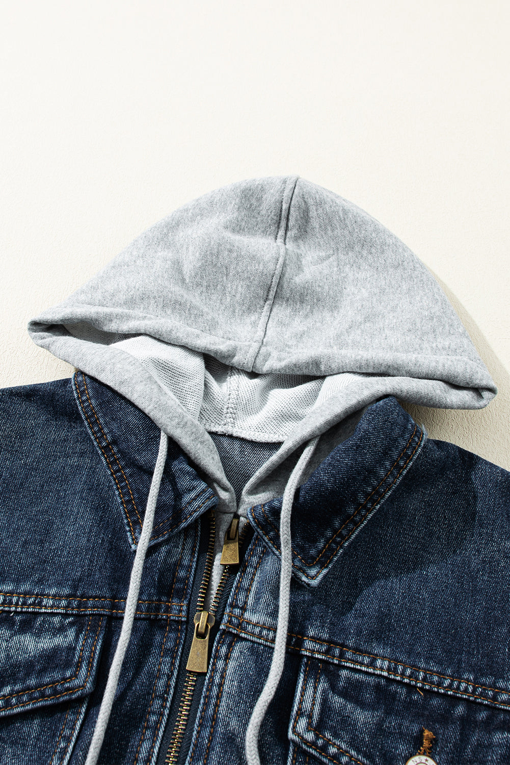 Mia Hooded Zip Up Jacket - Threaded Pear