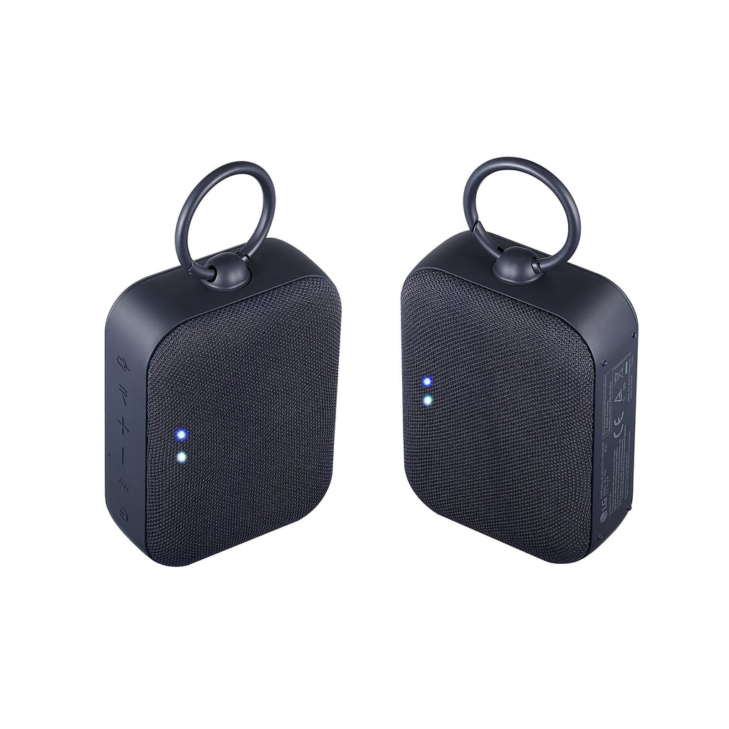 LG XBOOM Go P2 Double Pack Portable Wireless Bluetooth Speaker with Microphone - Black,