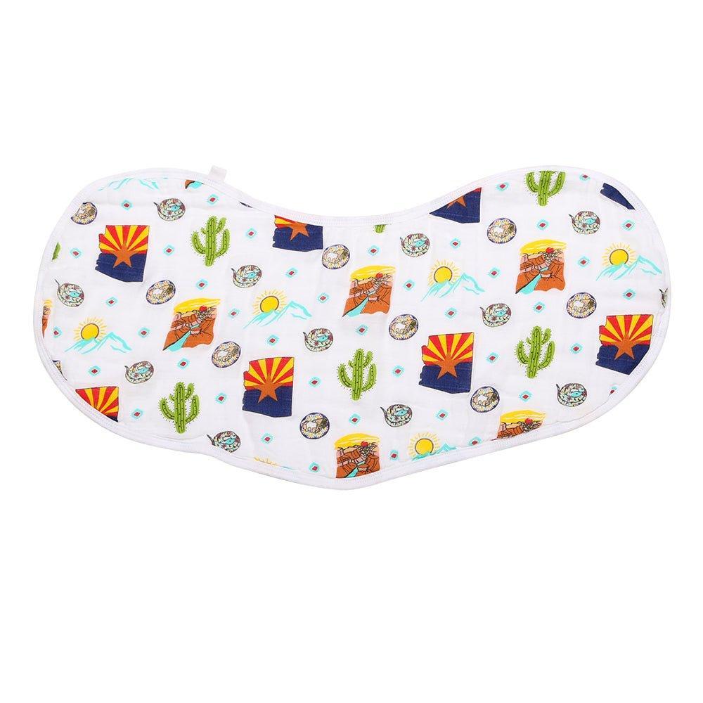 Baby Burp Cloth & Bib Combo:  Arizona