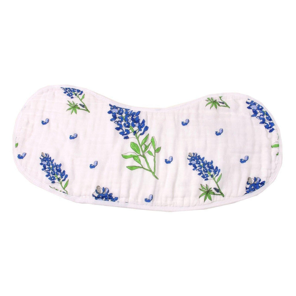 Baby Burp Cloth & Bib Combo: Bluebonnets