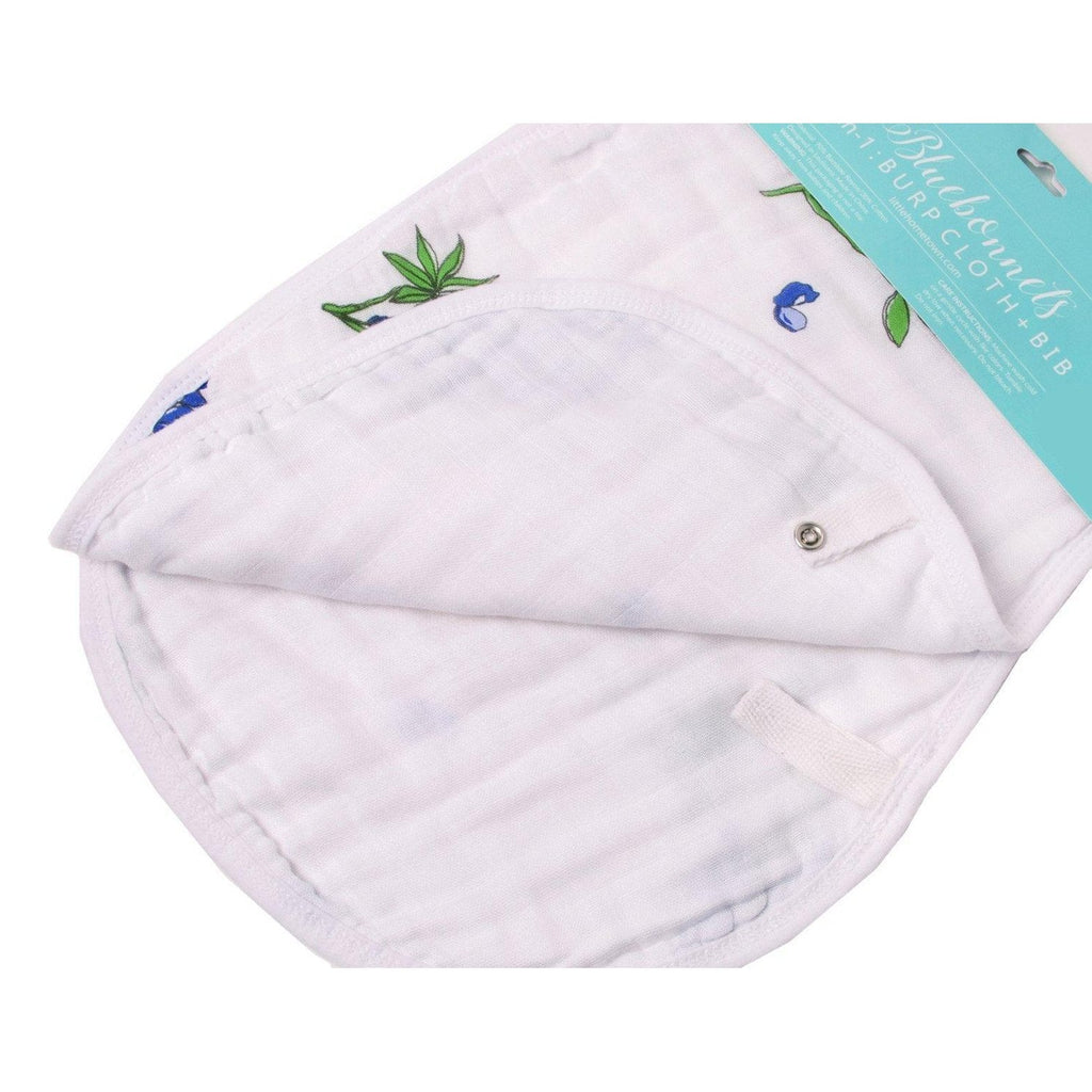 Baby Burp Cloth & Bib Combo: Bluebonnets