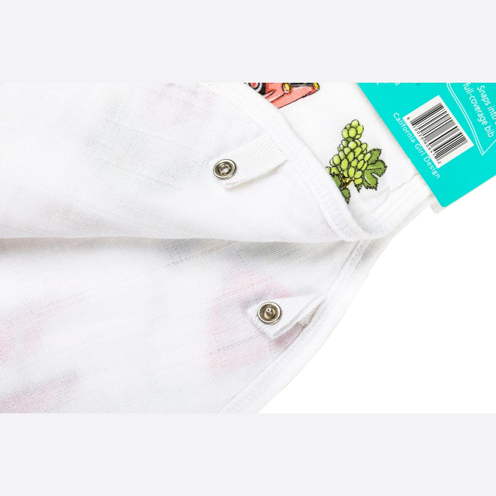 Baby Burp Cloth & Bib Combo: California Girl