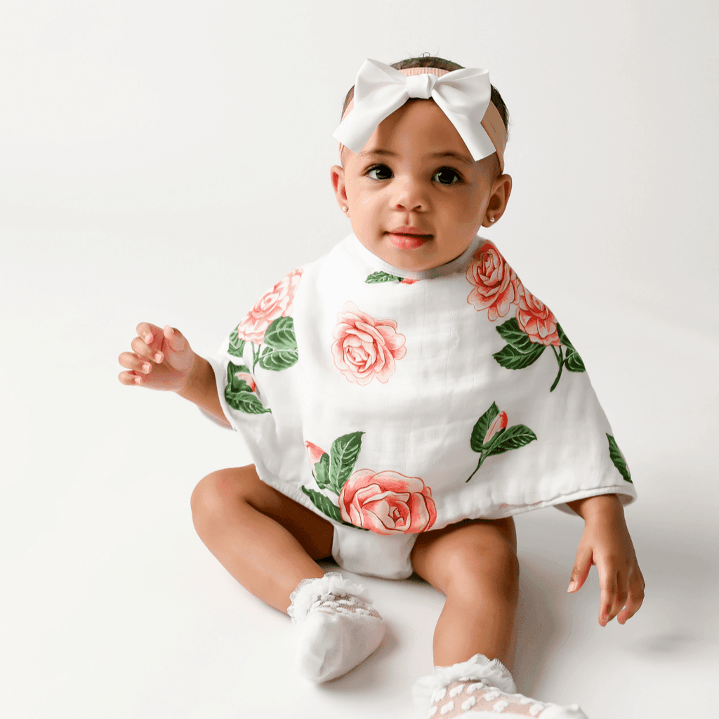 Baby Burp Cloth & Bib Combo: Camellia