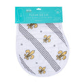 Baby Burp Cloth & Bib Combo: Fleur De Lis