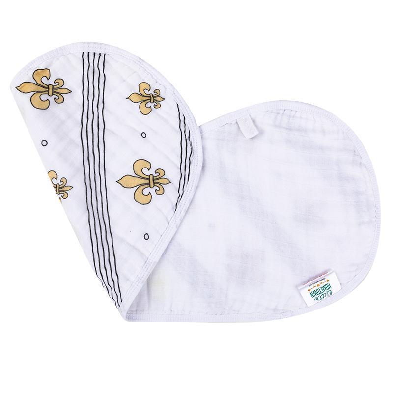 Baby Burp Cloth & Bib Combo: Fleur De Lis