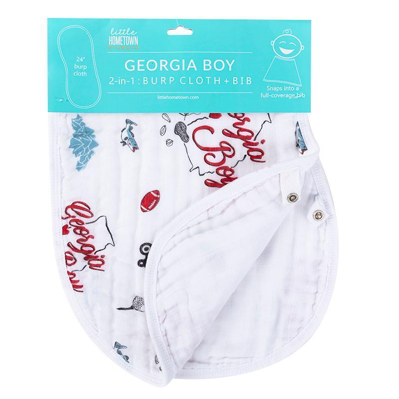 Baby Burp Cloth & Bib Combo: Georgia Boy