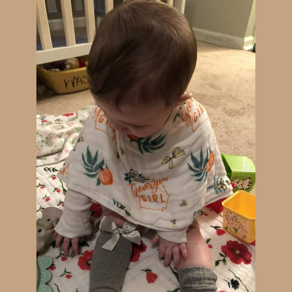 Baby Burp Cloth & Bib Combo: Georgia Girl
