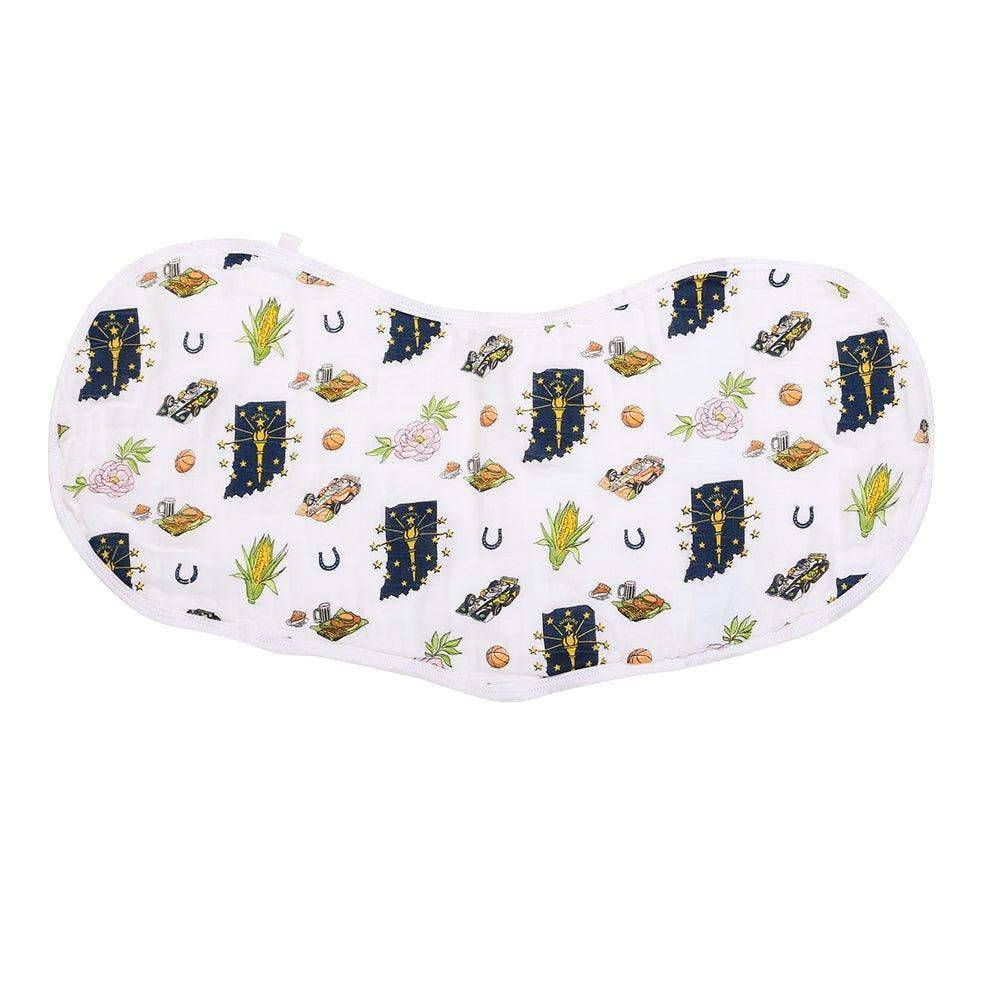 Baby Burp Cloth & Bib Combo: Indiana