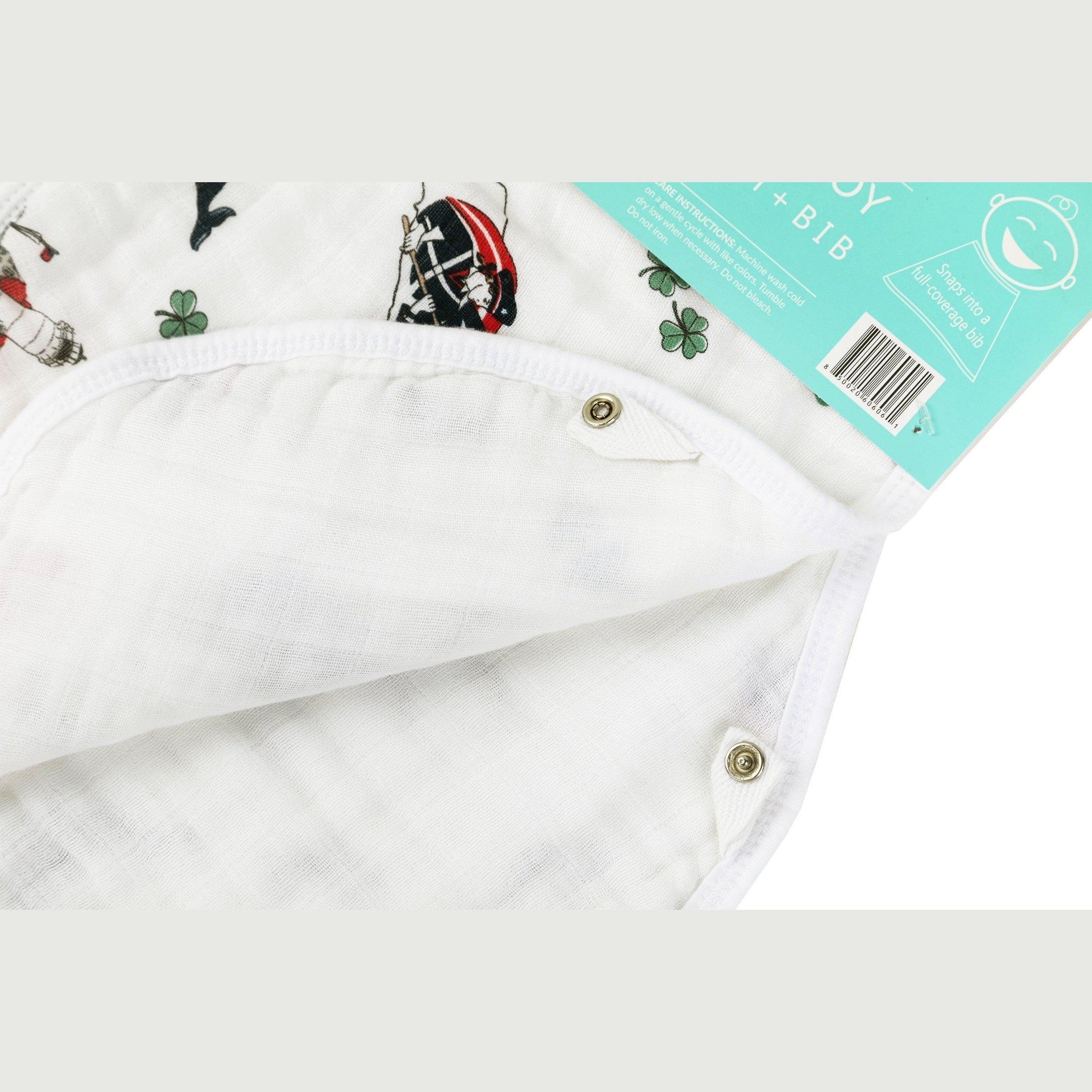 Baby Burp Cloth & Bib Combo: Massachusetts Baby