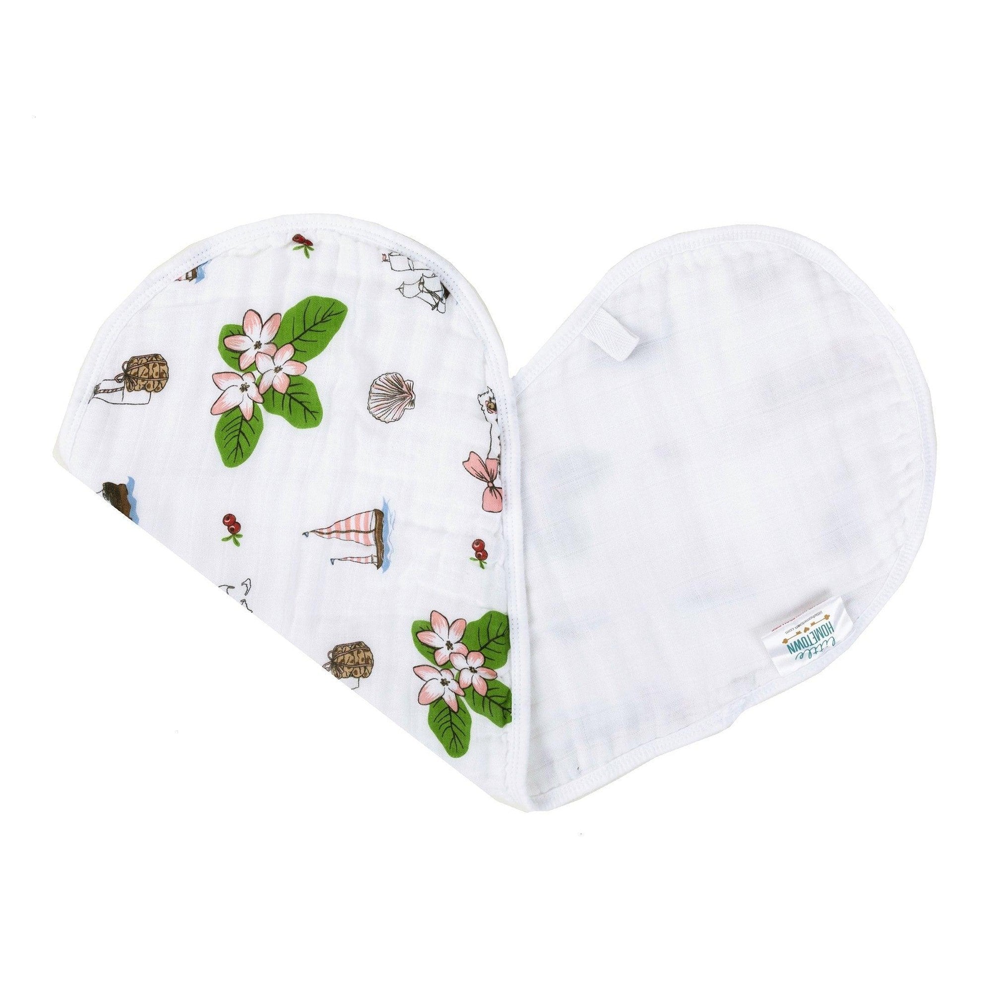 Baby Burp Cloth & Bib Combo: Massachusetts (Floral)