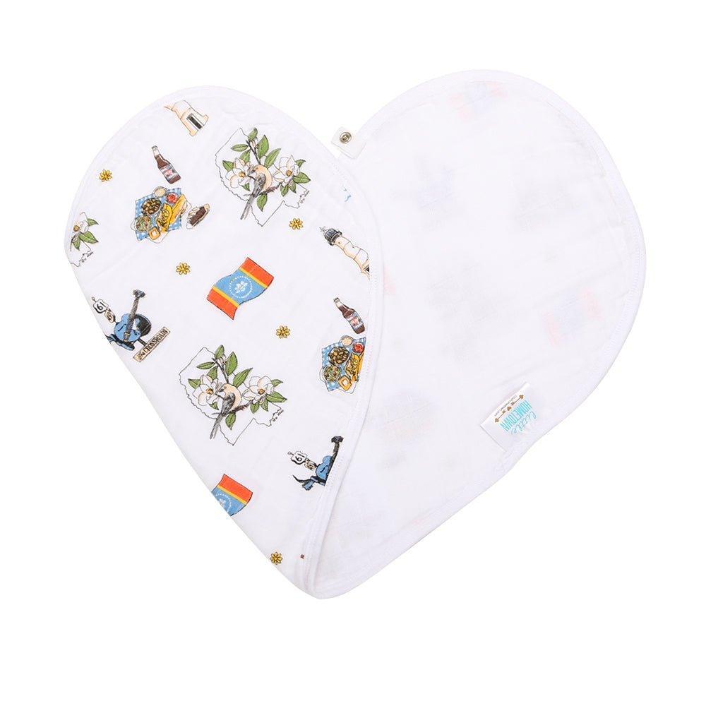 Baby Burp Cloth & Bib Combo: Mississippi