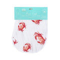 Baby Burp Cloth & Bib Combo: Pink Crab