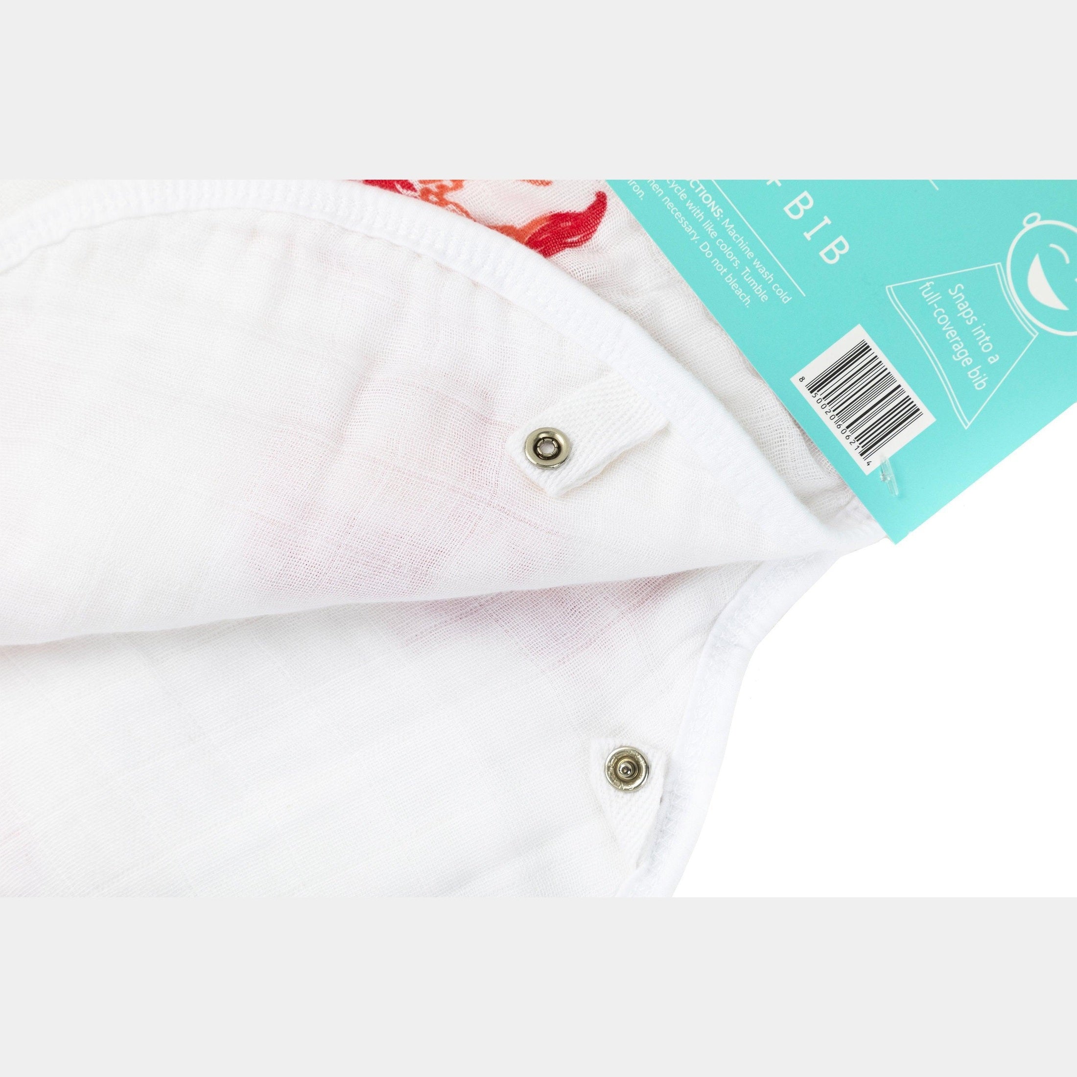 Baby Burp Cloth & Bib Combo: Pink Crab