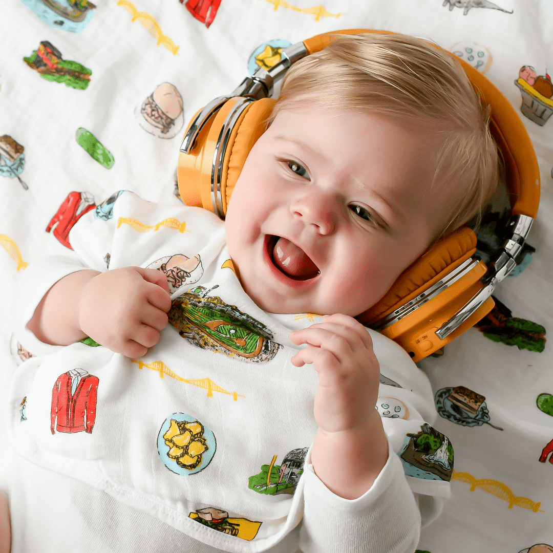 Baby Burp Cloth & Bib Combo:  Pittsburgh
