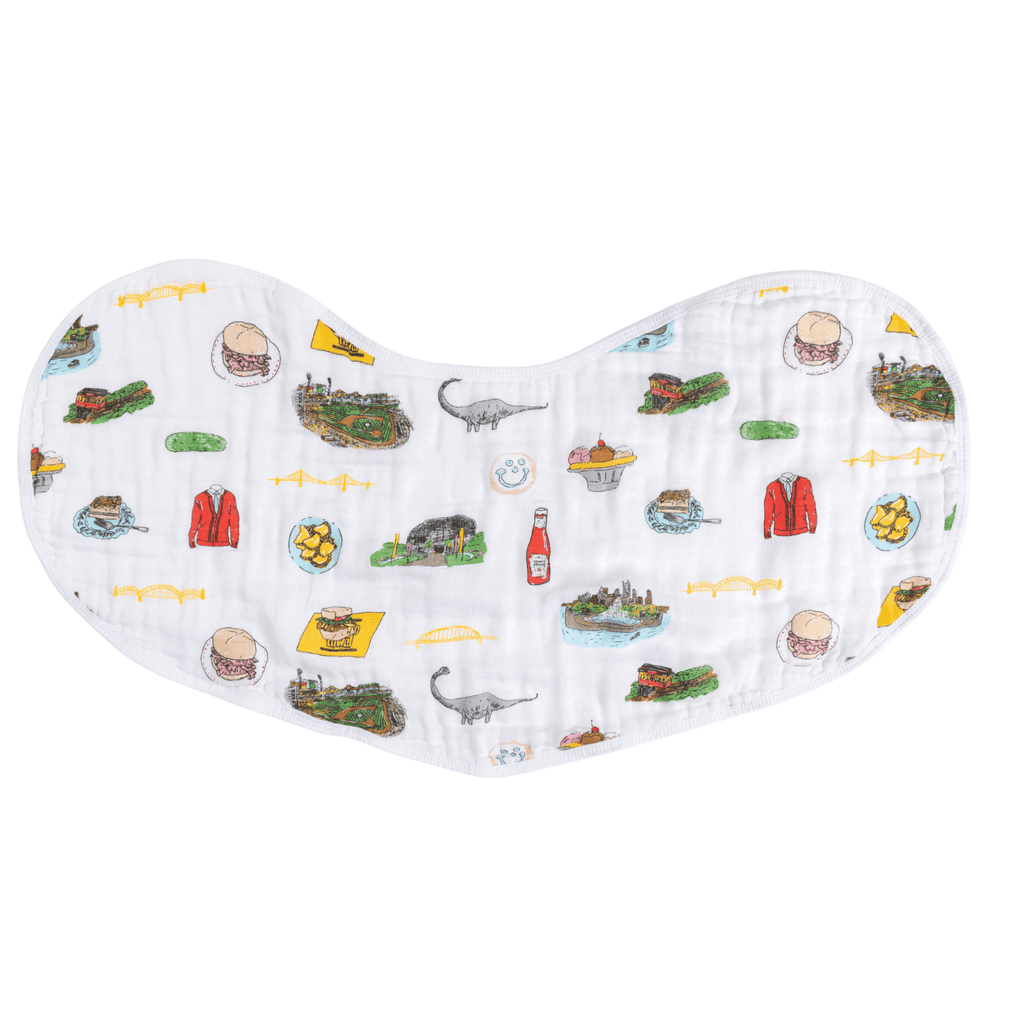 Baby Burp Cloth & Bib Combo:  Pittsburgh