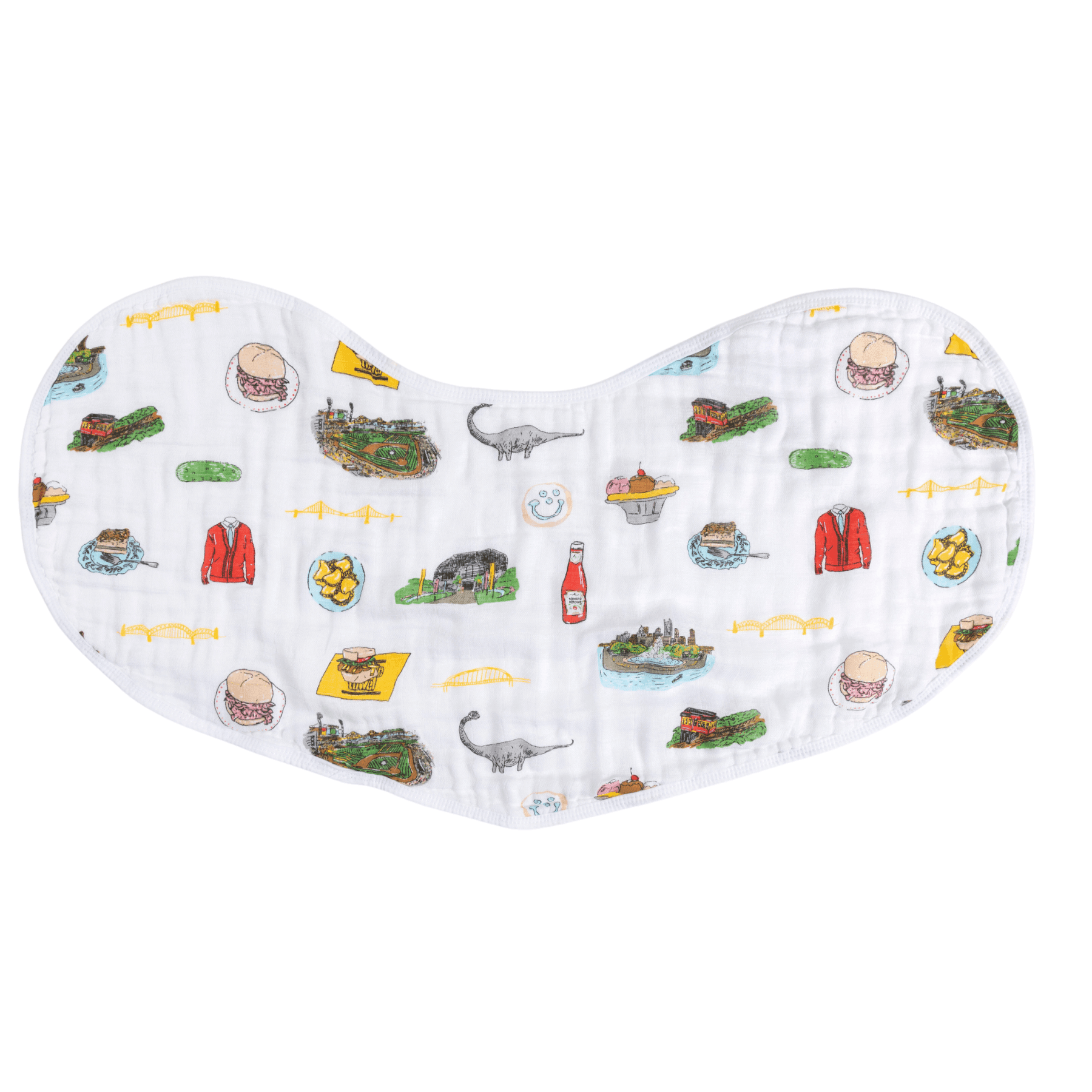Baby Burp Cloth & Bib Combo:  Pittsburgh