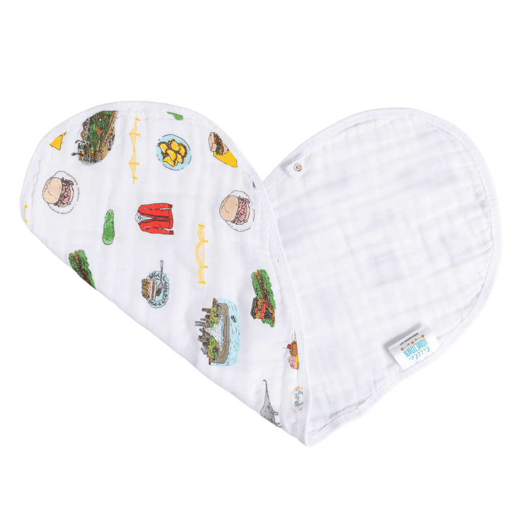 Baby Burp Cloth & Bib Combo:  Pittsburgh