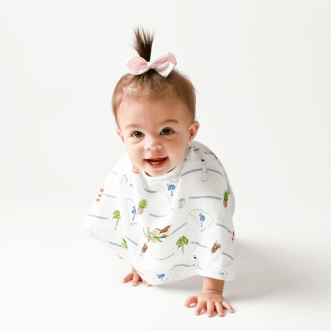 Baby Burp Cloth & Bib Combo: South Carolina