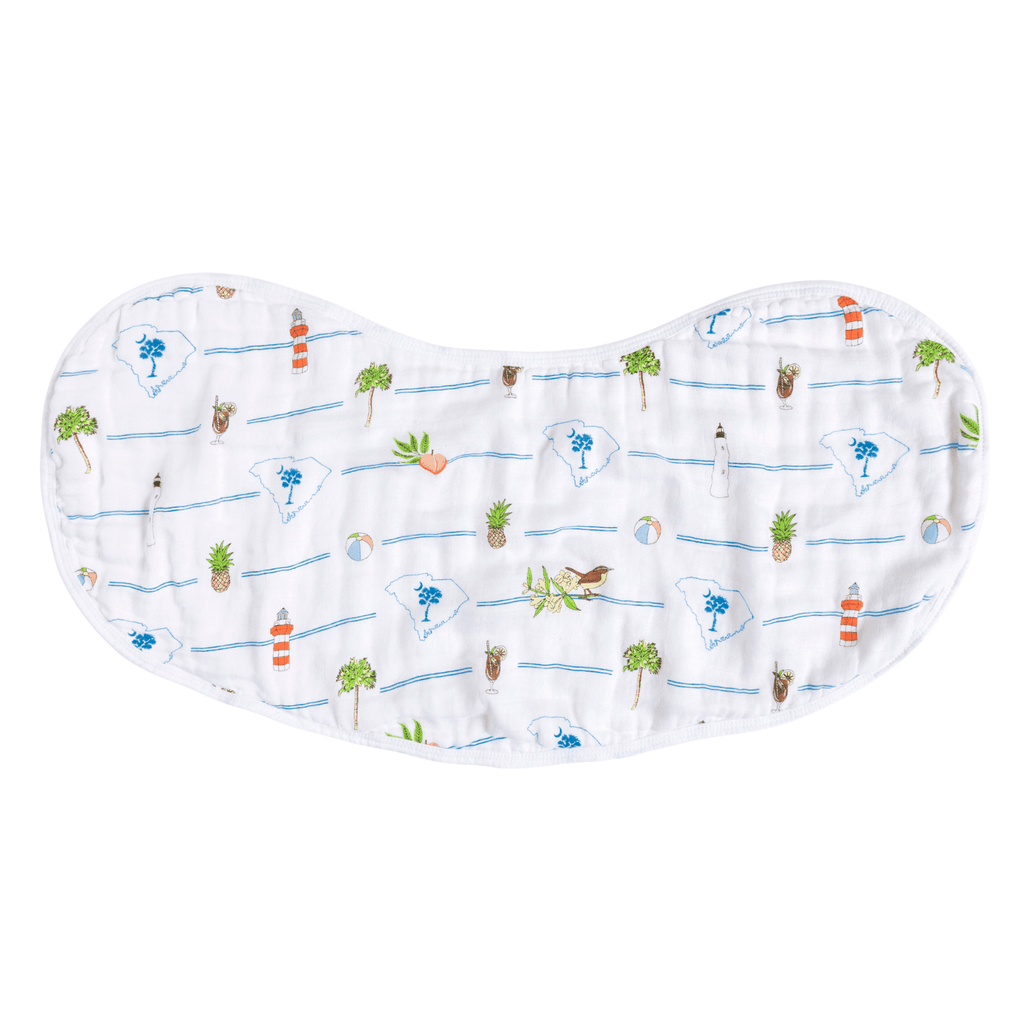 Baby Burp Cloth & Bib Combo: South Carolina