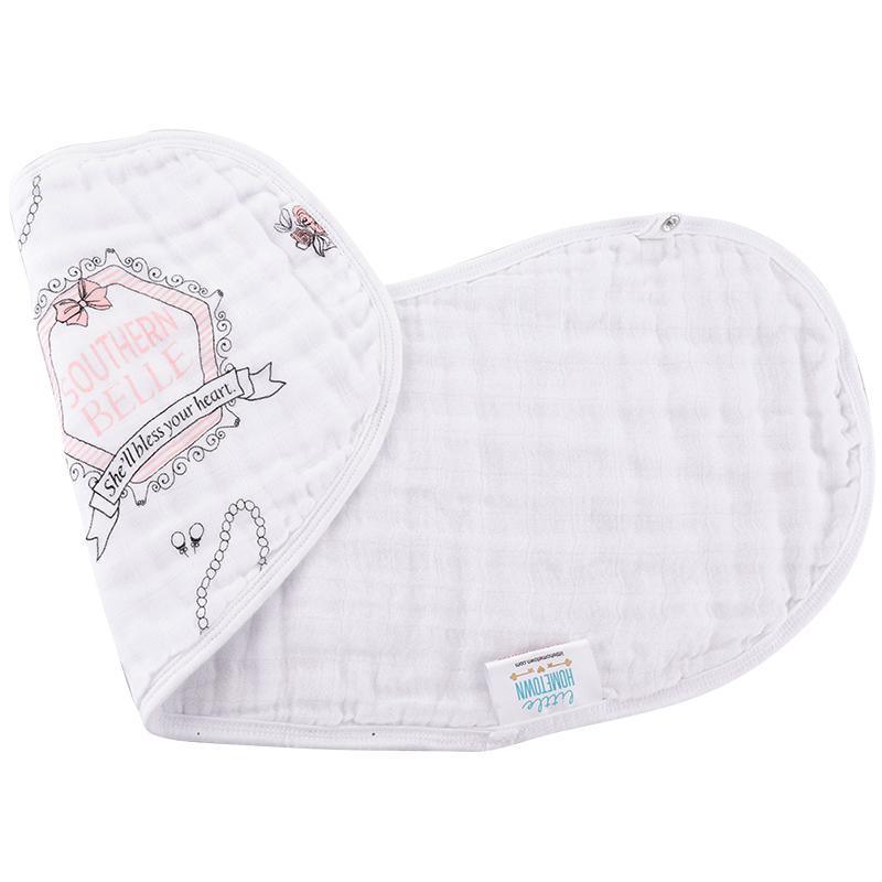 Baby Burp Cloth & Bib Combo:  Southern Belle