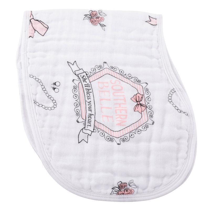 Baby Burp Cloth & Bib Combo:  Southern Belle