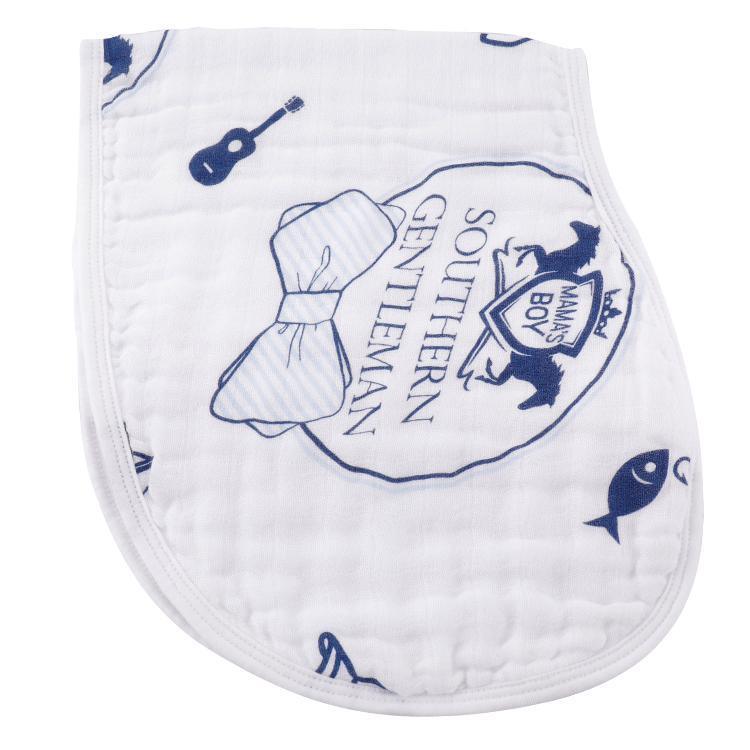 Baby Burp Cloth & Bib Combo: Southern Gentleman