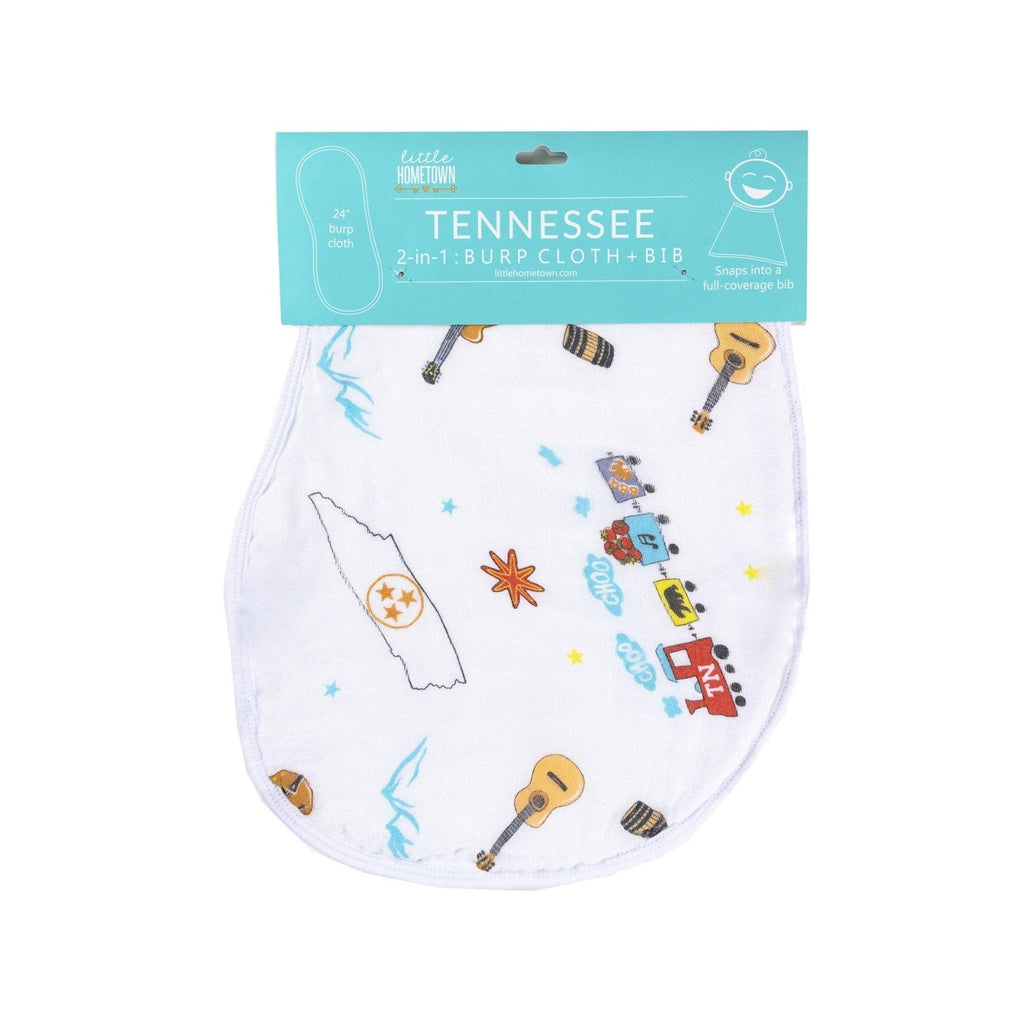 Baby Burp Cloth & Bib Combo: Tennessee Baby