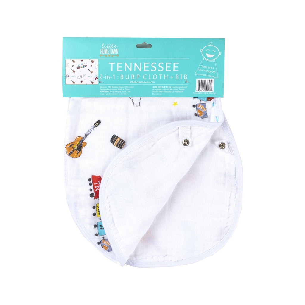 Baby Burp Cloth & Bib Combo: Tennessee Baby