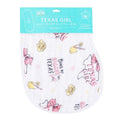 Baby Burp Cloth & Bib Combo: Texas Girl