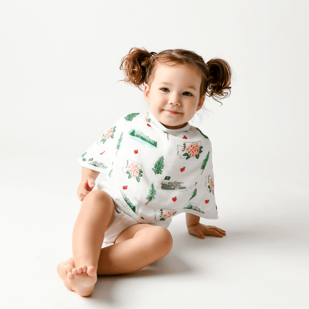Baby Burp Cloth & Bib Combo: Washington (State)