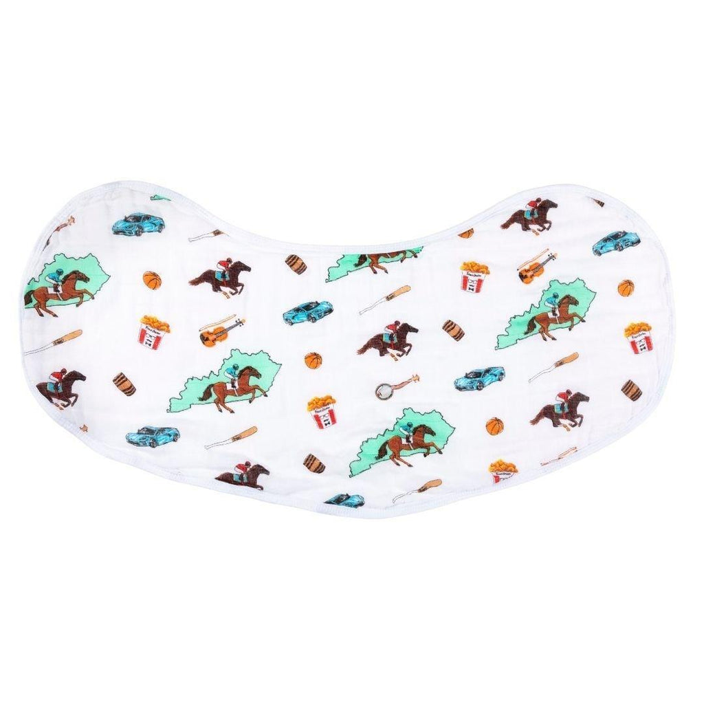 Baby Burp Cloth and Wraparound Bib (Kentucky)