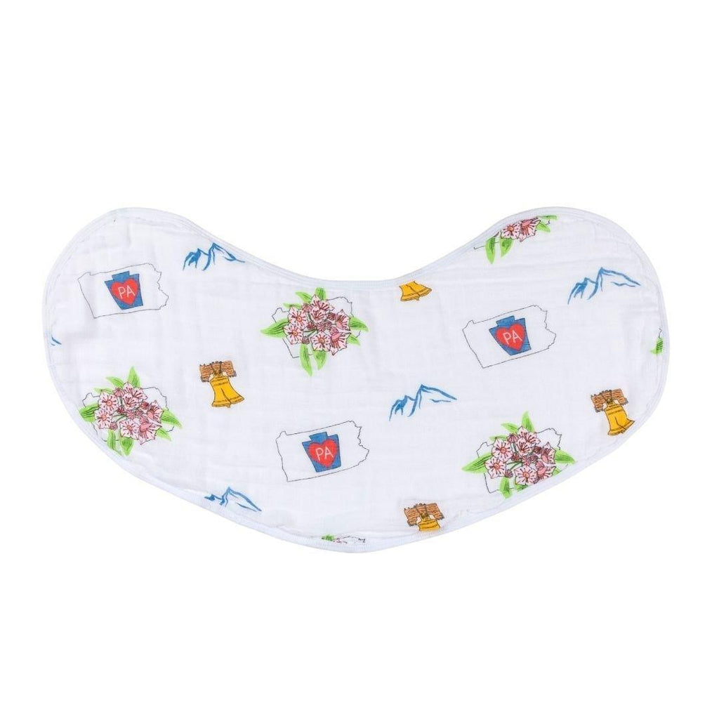 Baby Burp Cloth and Wraparound Bib: Pennsylvania Baby