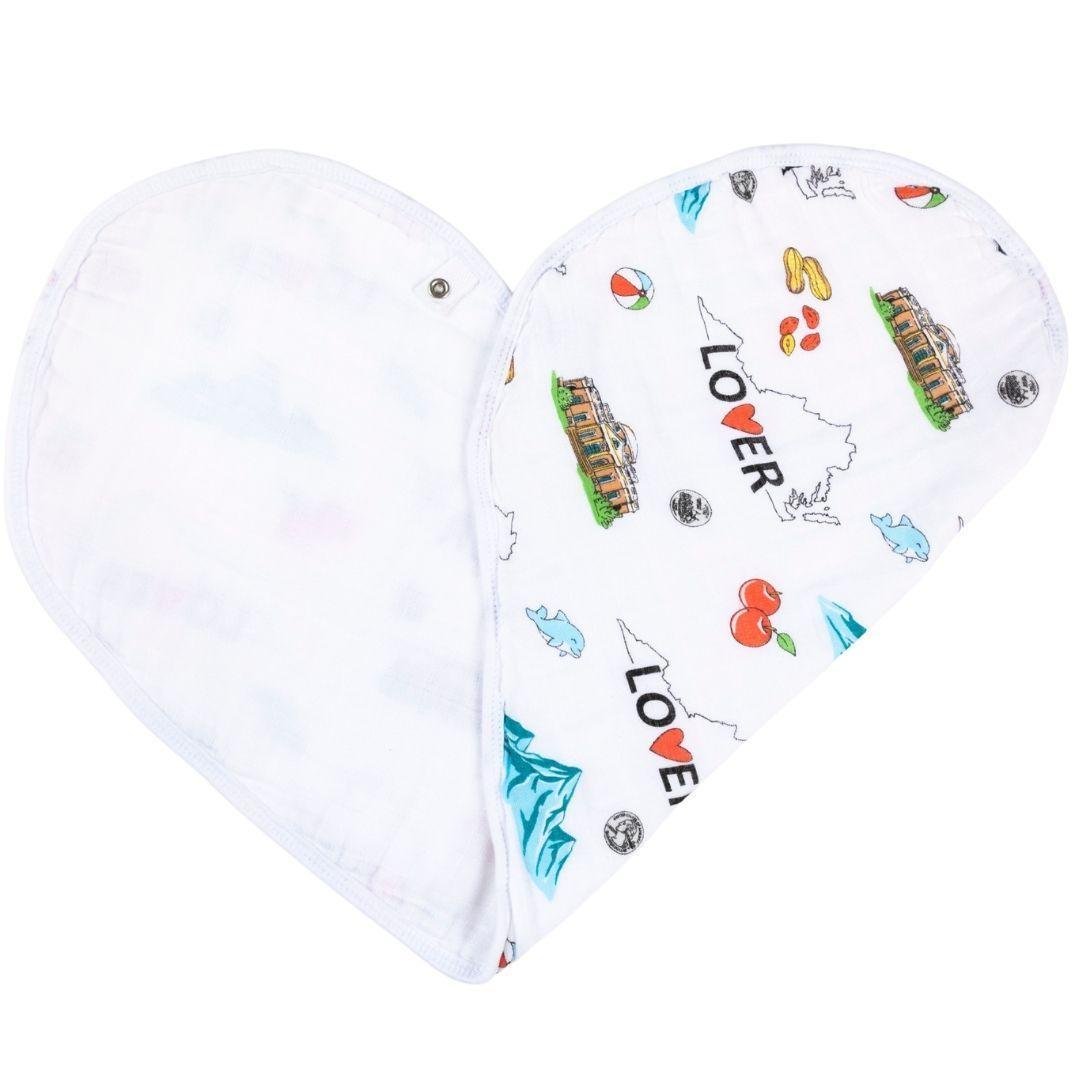 Baby Burp Cloth and Wraparound Bib (Virginia Baby)