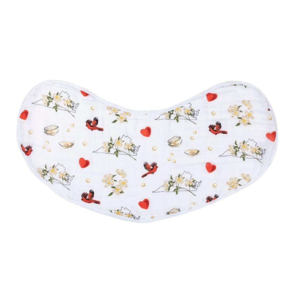 Baby Burp Cloth and Wraparound Bib (Virginia Floral)