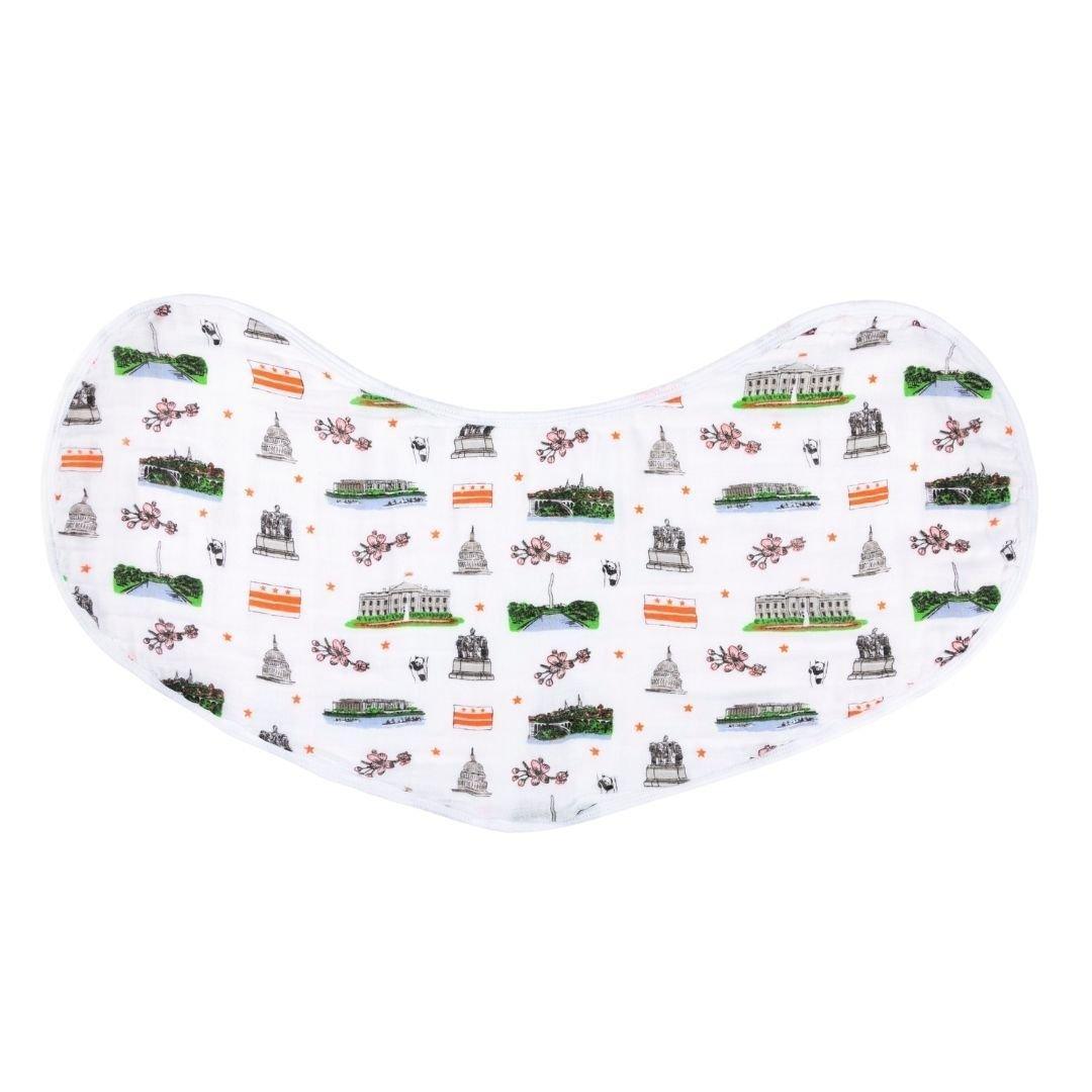 Baby Burp Cloth and Wraparound Bib (Washington DC)