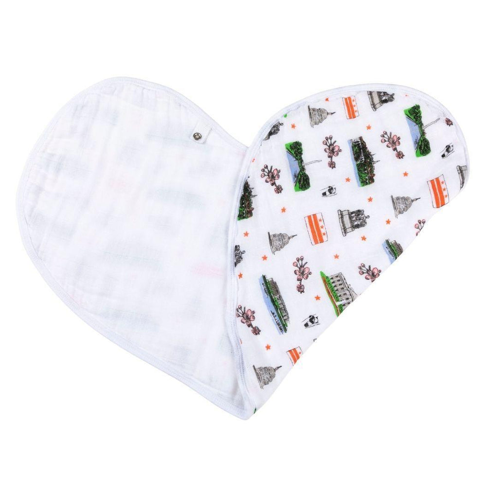 Baby Burp Cloth and Wraparound Bib (Washington DC)
