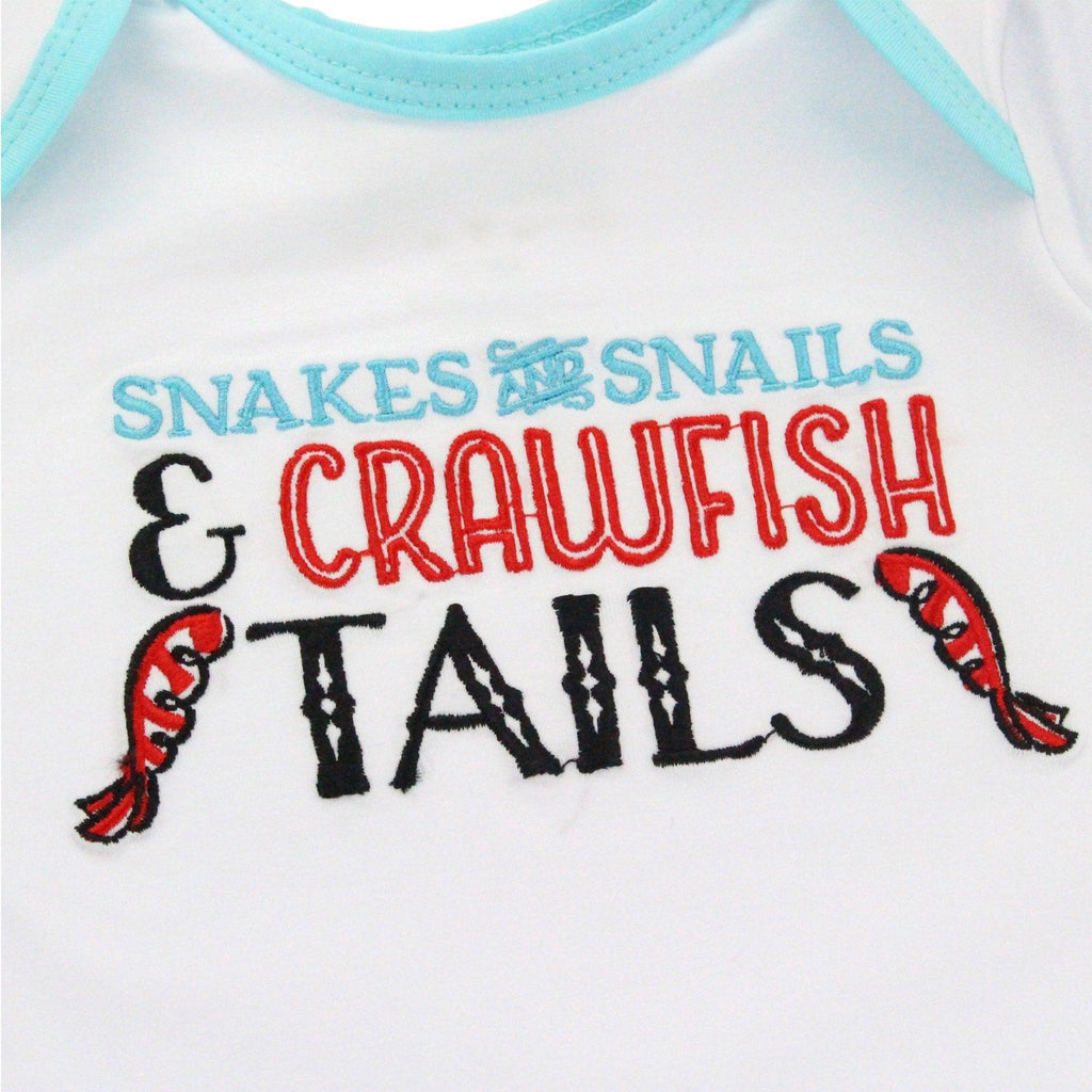 Baby Gown (0-3 Months): Snakes and Snails and Crawfish Tails