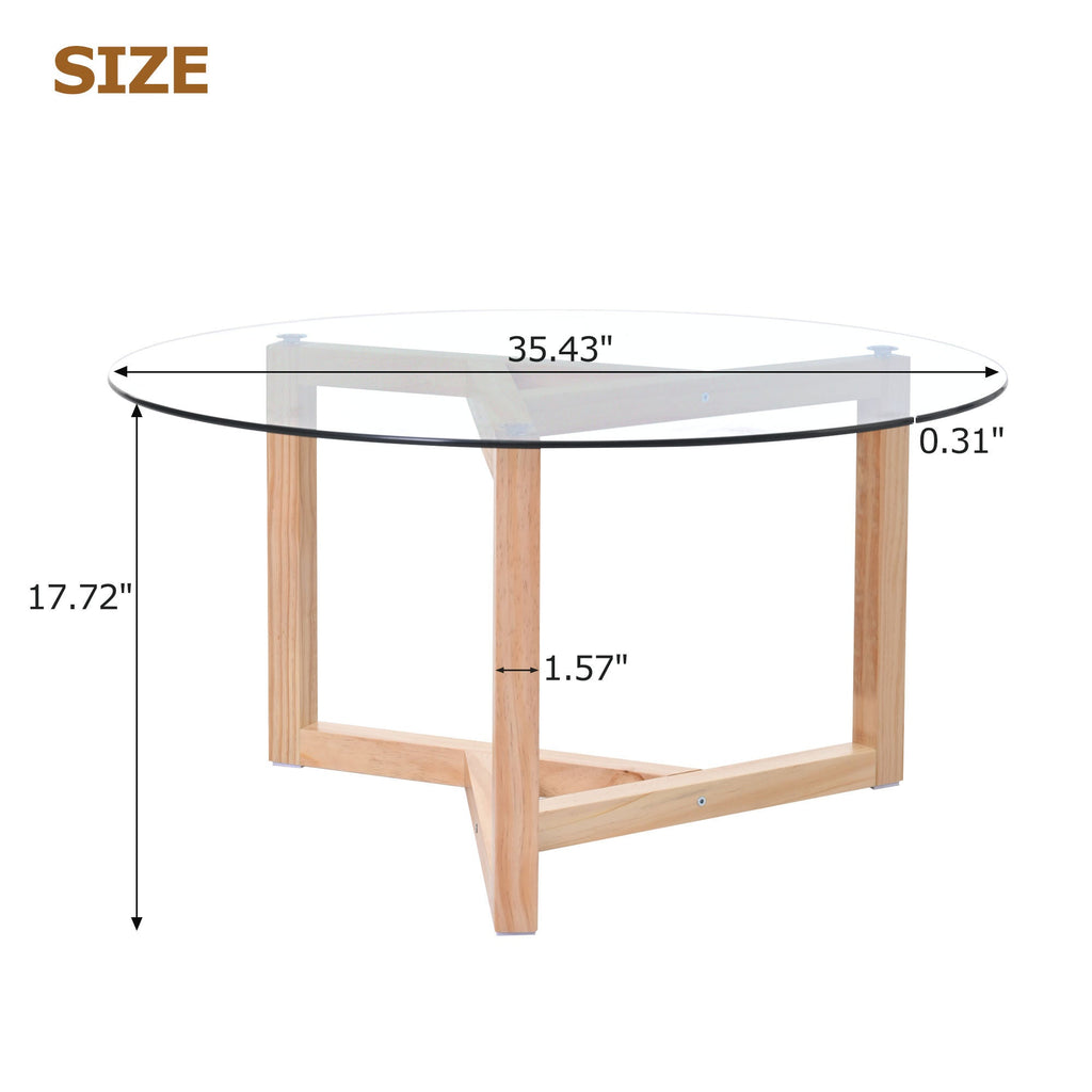Round Glass Modern Coffee Table