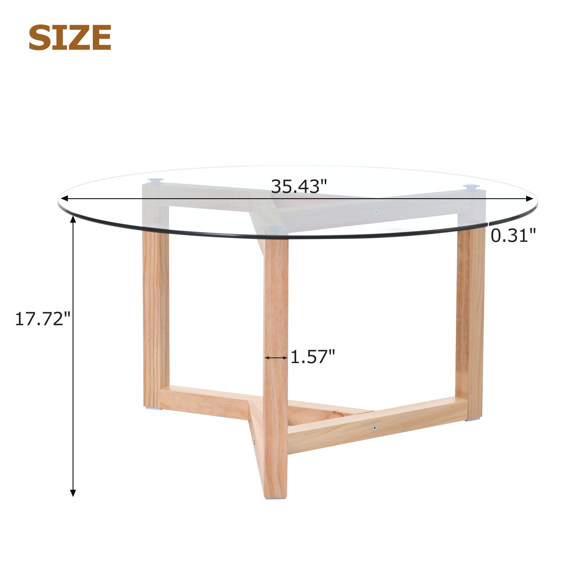 Round Glass Modern Coffee Table