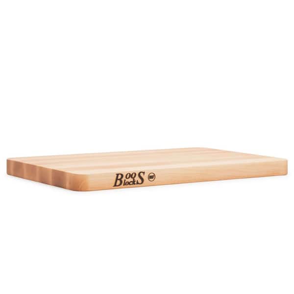 John Boss Wood 16 in. x 10 in. Rectangular Maple Chop N Slice Reversible Cutting Board